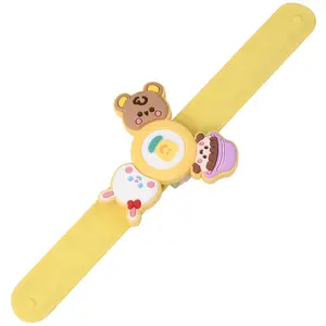 定制腕带可爱卡通硅胶腕带活动个性化促销礼品儿童橡胶按扣腕带