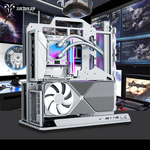 Socooler programmeur SOC-AP tour moyenne en alliage d'aluminium argent <span class=keywords><strong>PC</strong></span> <span class=keywords><strong>Gamer</strong></span> étui nouveau <span class=keywords><strong>Micro</strong></span> <span class=keywords><strong>ATX</strong></span> prenant en charge le boîtier d'ordinateur de bureau de jeu - Product Image 5