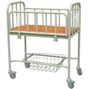 YKB005-Y6 <strong>Hospital</strong> Portable Steel <strong>Infant</strong> Cribs Baby Cot <strong>Bed</strong> With Wheels - Product Image 1