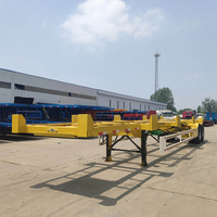 Semi-remorque squelette porte-conteneurs 3 essieux 30T 40T 60T pour le transport de marchandises et la logistique portuaire