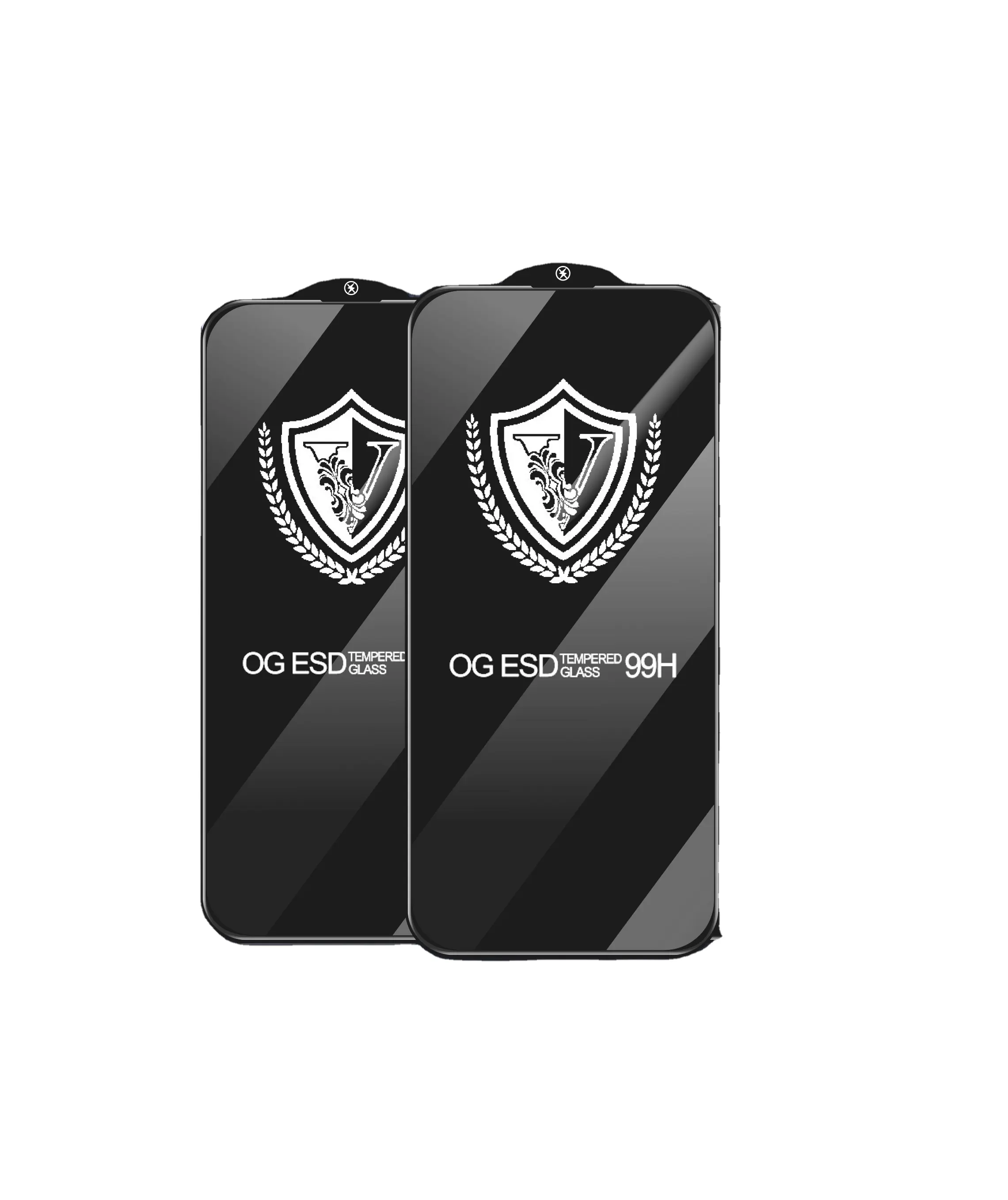 99h OG ESD Tempered Glass bảo vệ phim cho iPhone 15 Pro bảo vệ màn hình 14 Pro Max điện thoại 7 cộng với/8 cộng với màu đen