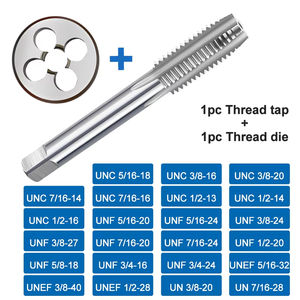 UNC UNF UNEF Jeu de forets à <span class=keywords><strong>main</strong></span> à filetage droit 2 pièces Cobalt HSS Coupe-fil Cobalt Outils à <span class=keywords><strong>main</strong></span> pour perceuse <span class=keywords><strong>Machine</strong></span> à tarauder Die - Product Image 2