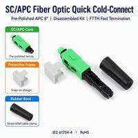 Connecteur de couplage rapide à froid SC/APC pour fibre optique, pré-câblé, de qualité télécom, pour diffusion et large bande