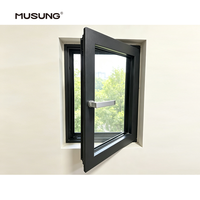 Fenêtres en aluminium coupe-vent à haute efficacité, vente en gros, sûres, durables, modernes, à double vitrage, avec cadre en aluminium, fenêtres à battants