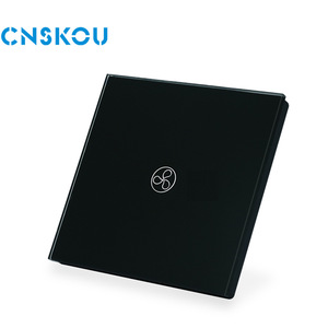 CNSKOU Touch Fan <b>Switch</b> 86mm European Standard Glass Panel SCR Speed Control For Ceiling Fan - Product Image 1