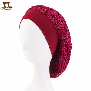 Bonne qualité Juding nouvelle couleur Uding <span class=keywords><strong>filet</strong></span> à <span class=keywords><strong>cheveux</strong></span> chapeau élastique à larges bords <span class=keywords><strong>nuit</strong></span> <span class=keywords><strong>cheveux</strong></span> chimio casquette Source BONNET - Product Image 3