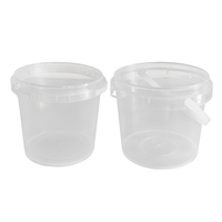 Tambours de stockage en plastique transparent de 5 gallons couleurs personnalisables durables seau à boisson en plastique réutilisable pour polyvalent