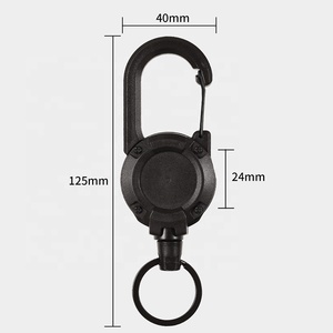 Nhiệm vụ nặng nề mạnh mẽ Carabiner có thể thu vào huy hiệu Reel Keychain bán buôn - Product Image 2