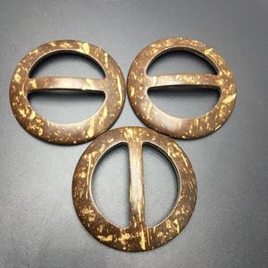 व्यावसायिक प्रदायक स्वनिर्धारित समायोज्य स्लाइडर कस्टम बेल्ट Buckles दौर नारियल बकसुआ - Product Image 5