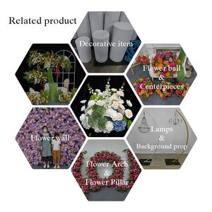 Boule de fleurs artificielles réalistes en soie (rose et hortensia) bleu et blanc pour centre de table, décorations pour la maison, les mariages et la rentrée scolaire - Product Image 5