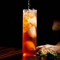 Bar Restaurant Accueil Tasses transparentes Mince Réutilisable Highball Verre Froid Longue Boisson Eau Cocktail Verres
