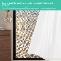 Autocollants 3D sans colle, décoratifs, arc-en-ciel, holographiques, film adhésif pour fenêtre, verre dépoli, protection UV, revêtement de fenêtre