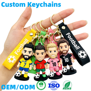 Llavero Personalizado de PVC y Silicona Suave con Diseño de Camiseta de Fútbol para la Copa <span class=keywords><strong>Mundial</strong></span> 2026, Insignia <span class=keywords><strong>del</strong></span> Equipo, Anillo para Llaves de Coche, Sin BPA, Regalo para Aficionados al Fútbol - Product Image 1