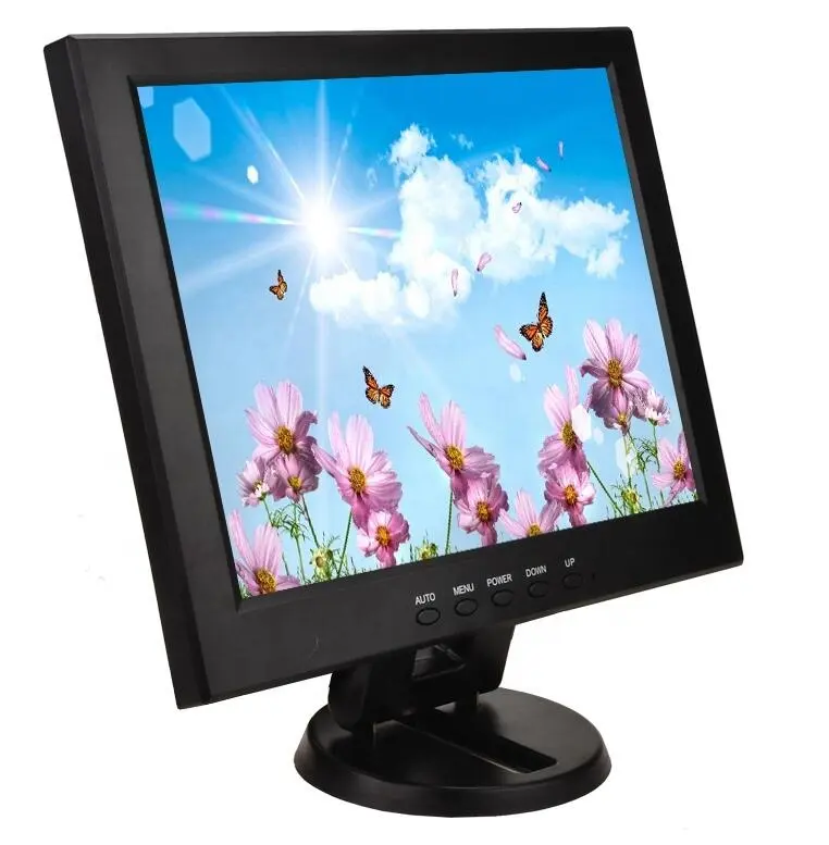 Produsen Monitor LCD TFT VGA 12 Inci 10 Inci Pos 15 Inci Komputer PC LED Monitor 12V