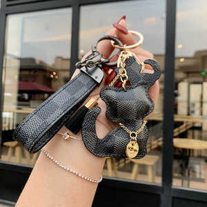 <span class=keywords><strong>Porte</strong></span>-clés <span class=keywords><strong>en</strong></span> <span class=keywords><strong>cuir</strong></span> PU de haute qualité, tendance, créatif et personnalisé pour <span class=keywords><strong>femme</strong></span>, motif animal (chat, ours), pour clés de voiture et sac, pendentif de mode - Product Image 4