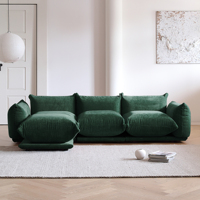 ATUNUS Canapé d'Angle Modulaire Contemporain en Velours, Meuble de Salon au Design Moderne et Unique