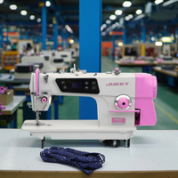 JUKKY Direkt antriebs motor Voll automatische Leder bekleidungs maschinen Industrielle Flach bett nähmaschine mit Verriegelung stich formation