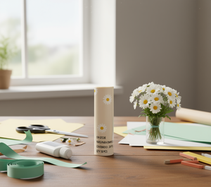 Papier d'emballage en cellophane motif marguerite 58x58 cm pour fleurs, cadeaux, artisanat, 20 pièces - Product Image 2