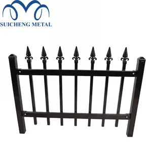 Durable Wholesale Price Customized Black /blue/white Metal Fence Wrought Iron Fence Ornamental Wrought Iron Gate And Fence