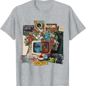 Streetwear Homme Casual Oversize à Motifs |   Impression frontale |   T-shirt d'été pour femme avec impression artistique, en coton de haute qualité - Product Image 5