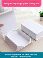 Boîte cadeau pliable personnalisable en une seule pièce avec fermeture magnétique, impression UV et construction en carton