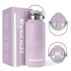 personalized drink large portable 1 liter stainless steel hip flask water bottle with custom color