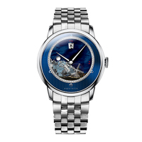 Montre automatique mécanique PONIGER P7.23, résistante à l'eau 5ATM, aiguilles lumineuses, affichage jour/nuit, date, luxe automatique