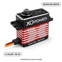 Servomoteur numérique sans balais XQ-S8135D 35 kg à couple élevé, engrenages en acier inoxydable, étanche, boîtier en aluminium CNC, 8,4 V, pour UAV, vente en gros OEM