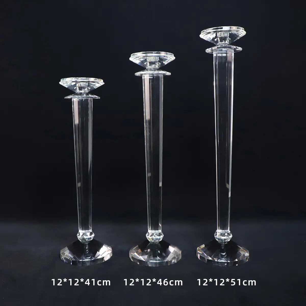 neues design hochwertiges glas kristall für kerzenhalter led-dekoration