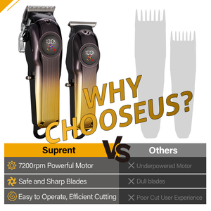 Hot New người đàn ông chuyên nghiệp của không dây điện cắt tóc cắt tóc tiếng ồn thấp râu tông đơ LED hiển thị hiệu quả cao Hot Bán - Product Image 4