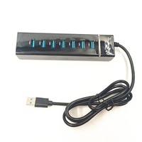Hub USB 3.0 de Alta Velocidad Bajeal de 1.2m con 7 Puertos, Material ABS, Admite Conexión en Caliente, Indicador LED, Adaptador de Expansión Personalizable