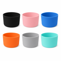 Manchon de protection antidérapant en silicone personnalisé pour base de bouteille, accessoire pour verres, tasses et mugs de voyage