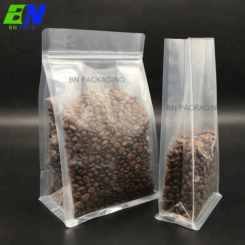 Milieuvriendelijke Transparante Groothandel Hoge Kwaliteit Plastic Zak Thee Koffie Bean Kruid Pouch