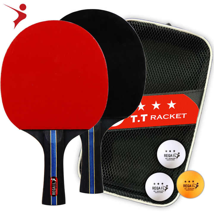 REGAIL 7 layer black wooden 3 Star Table Tennis Rackets,ping Pong 