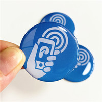 可编程 NTAG215 30 毫米防水 NFC 环氧树脂标签，适用于企业安全系统、商业办公楼员工门禁控制