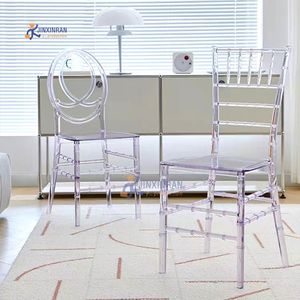 Sillas apilables de lujo para eventos de bodas, sillas de hotel de resina de Fénix acrílica transparente - Product Image 1