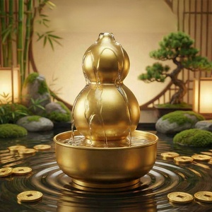Décoration d'intérieur, fontaine miniature <span class=keywords><strong>de</strong></span> table en résine peinte à la main, style gourde, imperméable, avec design Feng Shui pour une utilisation en intérieur - Product Image 3