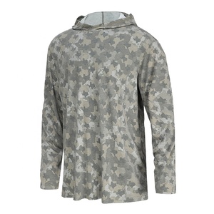 Hombres transpirable que absorbe la humedad <span class=keywords><strong>Camo</strong></span> impreso al aire libre rendimiento caza Sudadera con capucha camisas - Product Image 3
