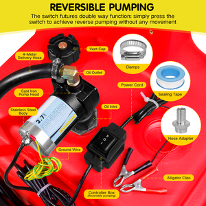 İçme suyu arıtımı için yakıt ve yağ transferi için taşınabilir 32 galonluk 120 litrelik dizel Transfer pompası - Product Image 3