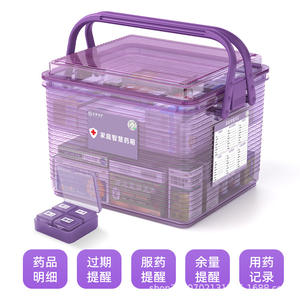 Organizador Portátil de Plástico Transparente para Escritorio del Hogar, para Juguetes, Medicamentos, Almacenamiento de Residuos Médicos, Estuche de Almacenamiento de Pastillas de Primera Calidad - Product Image 5