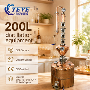 <span class=keywords><strong>Kit</strong></span> de brassage domestique Teve à <span class=keywords><strong>prix</strong></span> compétitif 200L, Distillateur à reflux en cuivre, Alambic de distillation, Colonne de distillation, Équipement de distillation - Product Image 1