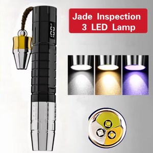 2024 Recarregável 3 LED Branco Amarelo 365nm UV Jade Tocha testador de Pedras preciosas de identificação profissional com display de energia - Product Image 5