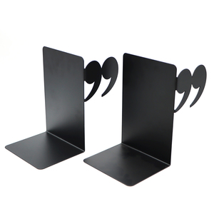 Sujetalibros creativo del fabricante, proveedor de oro verificado, soporte de libro de metal negro con diseño de Comillas - Product Image 4