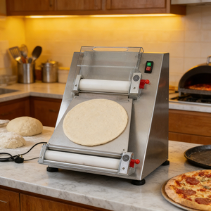 Presse <span class=keywords><strong>à</strong></span> Pizza Électrique Commerciale 40cm en Promotion – Épaisseur Réglable 0.5-5.5mm – Équipement de Boulangerie pour <span class=keywords><strong>Pâte</strong></span> <span class=keywords><strong>à</strong></span> Pizza Ronde - Product Image 4