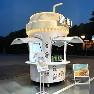 Chariot de cuisine mobile personnalisé en acier inoxydable pour café, glaces, hot-dogs et confiseries - Product Image 4