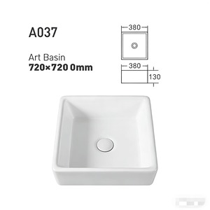 Lavabo en céramique intégré pour <span class=keywords><strong>salle</strong></span> <span class=keywords><strong>de</strong></span> <span class=keywords><strong>bain</strong></span> et balcon, à poser sur comptoir, vente en gros d'usine - Product Image 5
