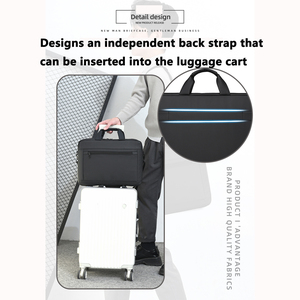 16 pulgadas elegante y de moda impermeable de los hombres PU Crossbody Sling Laptop Maletín con Outlooking Maletín de la computadora - Product Image 6