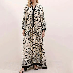 เดรสยาวสไตล์ลำลองสำหรับฤดูร้อนเดรสแฟชั่นใหม่ขนาดพลัสไซส์ระบายอากาศได้ทรงหลวมมีกระดุมปิด - Product Image 1