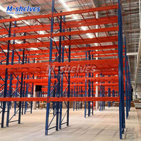 Étagère de stockage industrielle pour la logistique des palettes en acier Q355, cadre anti-sismique, niveau de poutre réglable, hauteur maximale 6 mètres