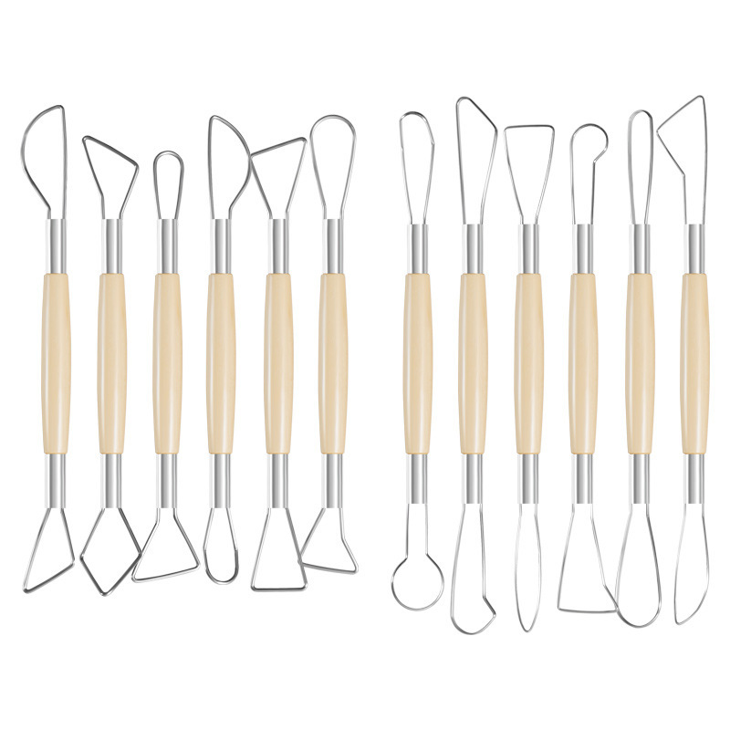 6 Piece Wooden Beginner Clay Sculpting
